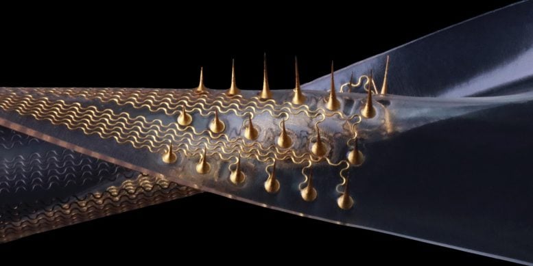 Stretchable Microneedle Electrode Arrays