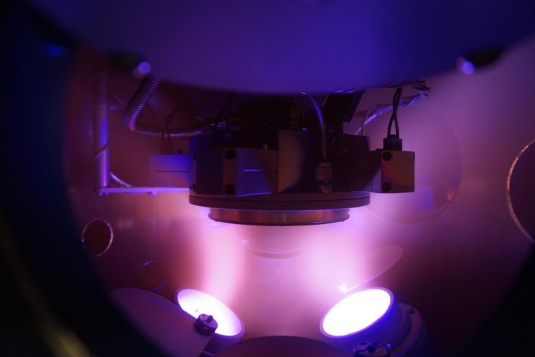 Argon Plasma in the Vacuum Chamber