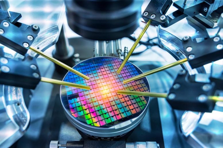 Semiconductor Wafer Rainbow Transistor Testing