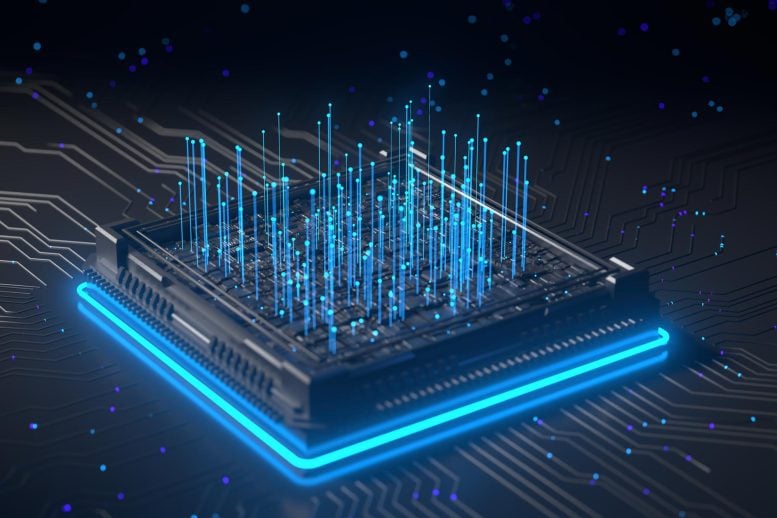 Quantum Computing Futuristic Technology Chip