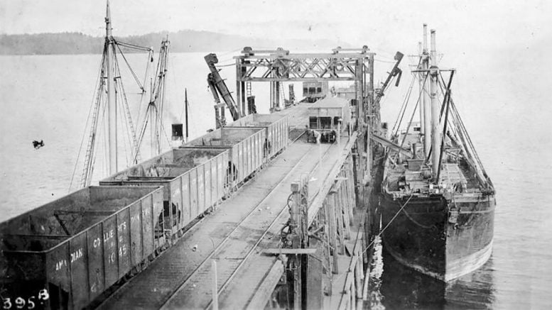 Coal Railcars at Union Bay Wharf