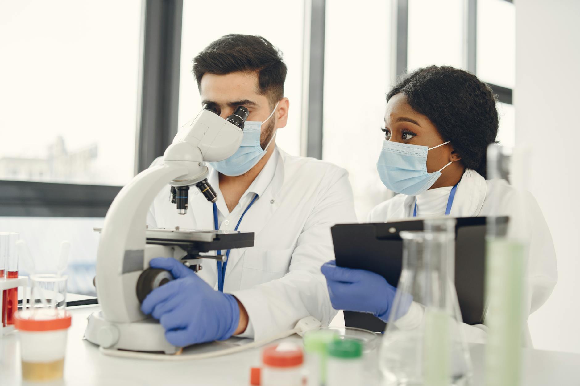 Modern medical laboratory with advanced testing equipment and monitoring devices