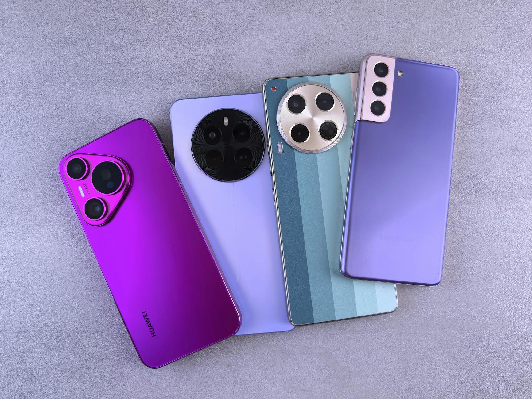 Close-up of smartphone camera system being used for photography