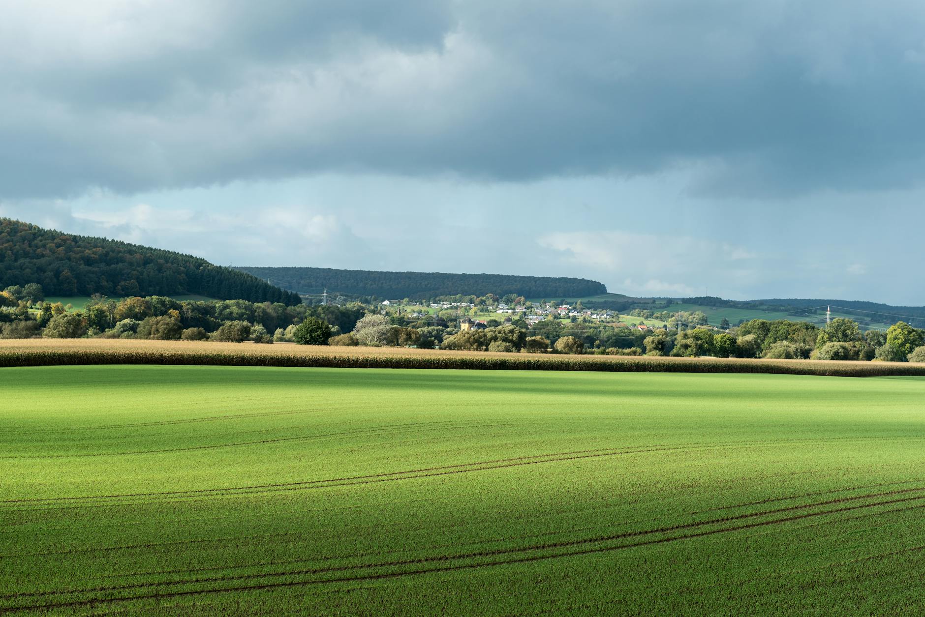 Rural countryside view showing remote geographic area served by rural hospitals