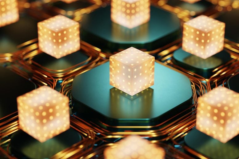Blockchain Technology Quantum Computer Blocks