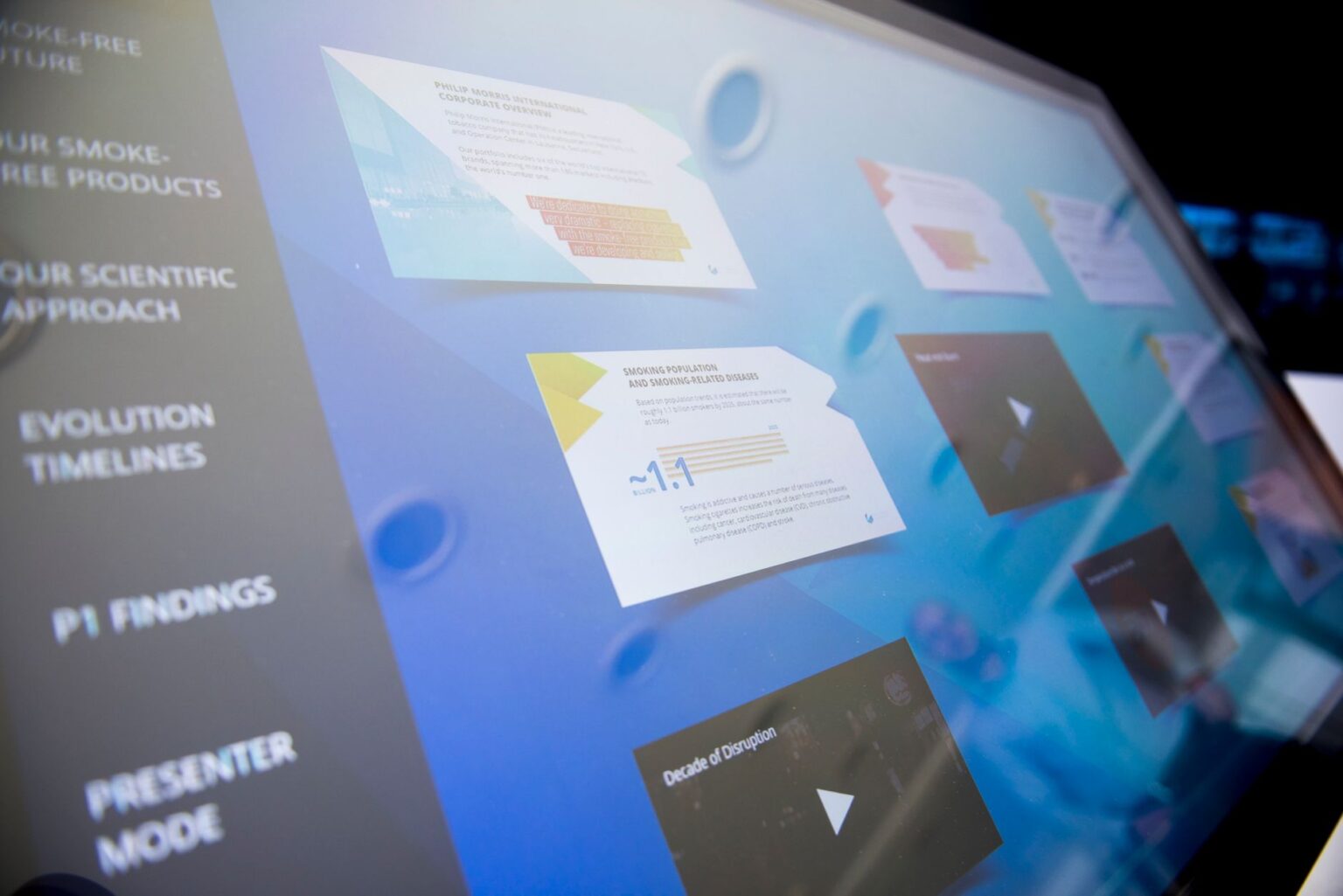 Person designing a visual slide presentation on a laptop screen