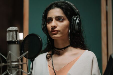 Eleven Labs’ Voice API Is Squeezing WellSaid Labs’ Enterprise Base Professional voice recording studio with microphone and audio equipment