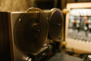 ElevenLabs’ Voice Cloning Push Is Squeezing Murf’s Creator Base A professional audio recording studio with microphone and soundproofing panels
