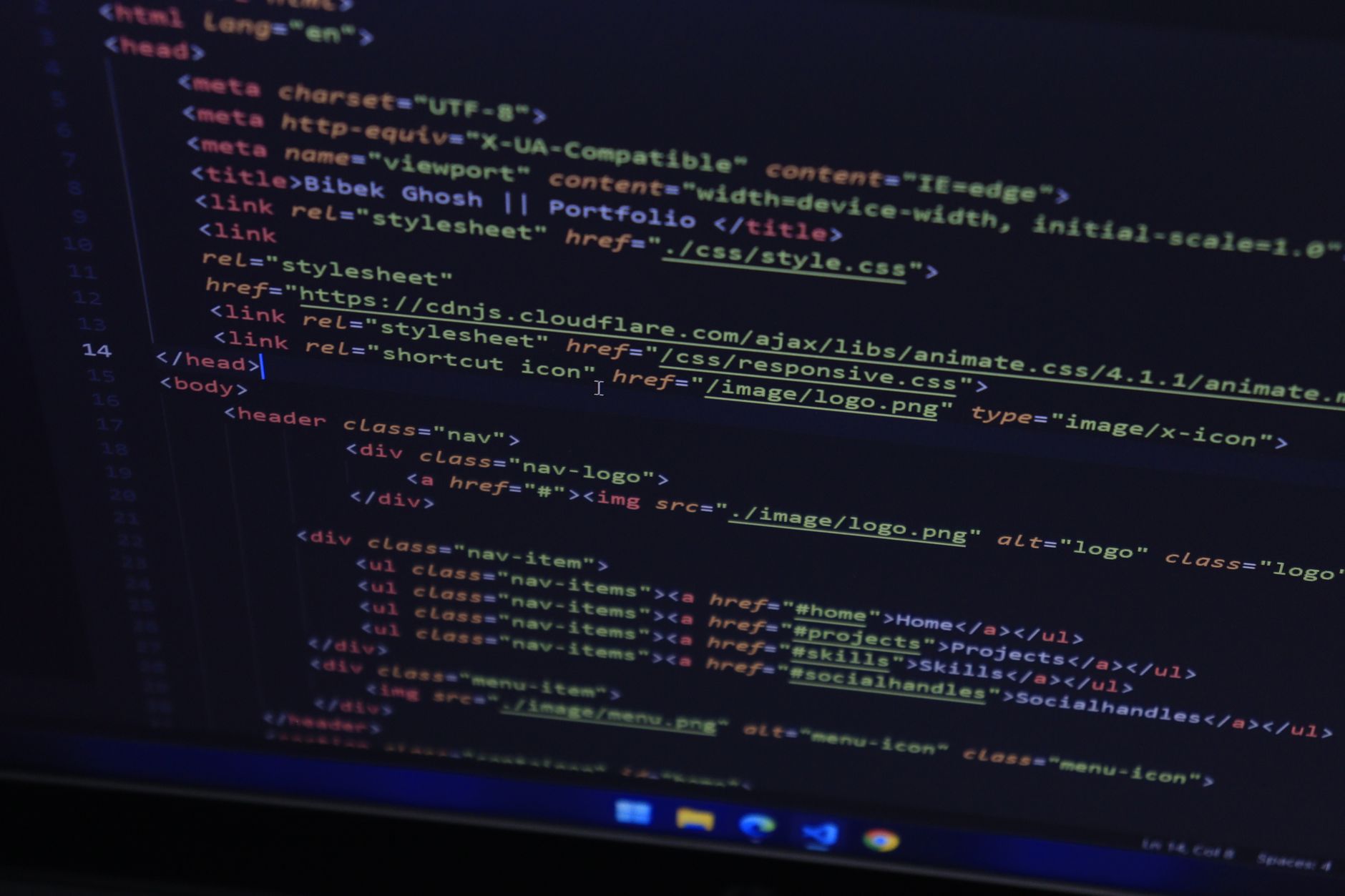 Close-up of code on a monitor representing open-source software development