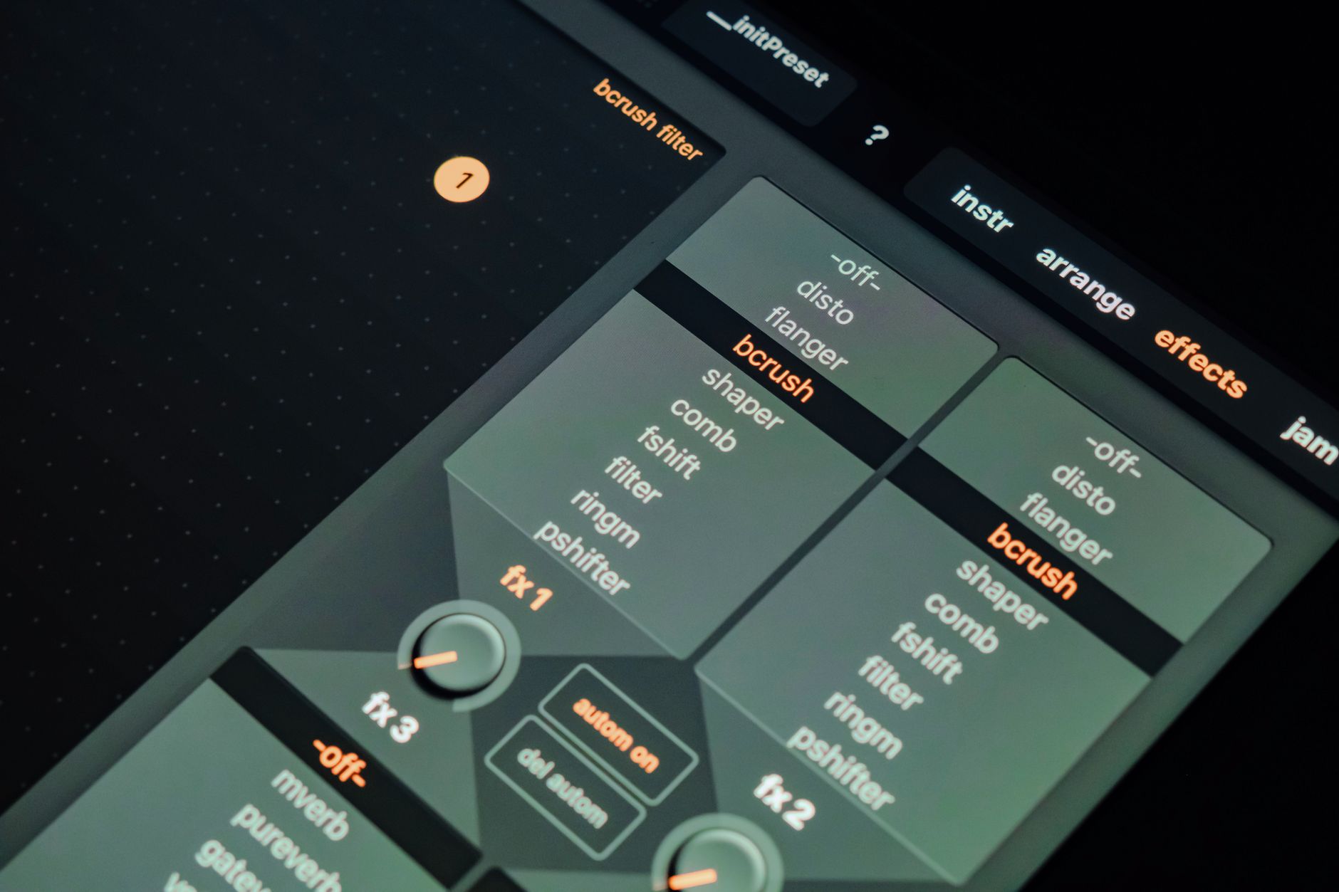 Close-up of a software dashboard interface on a monitor