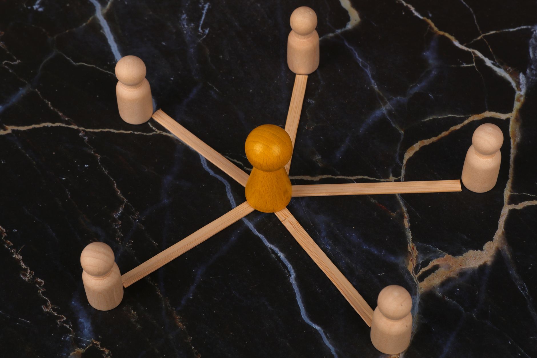 Abstract visualization of connected nodes representing software integration layers