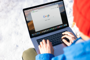 Perplexity’s Answer Engine Is Quietly Eroding Google’s SEO Referral Base A computer screen displaying a search interface, representing AI answer engine competition with traditional search