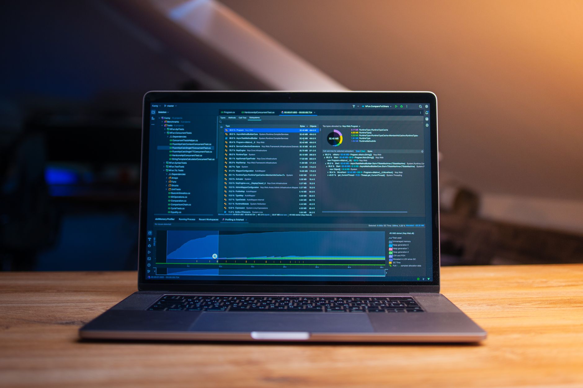 Person reviewing a software management dashboard on a laptop screen