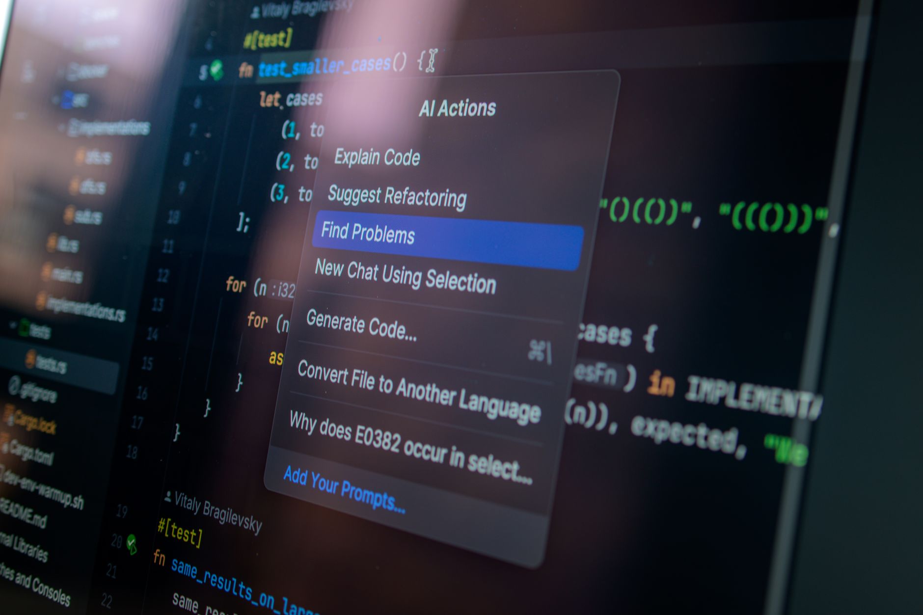 Abstract software dashboard interface representing AI-powered productivity tools